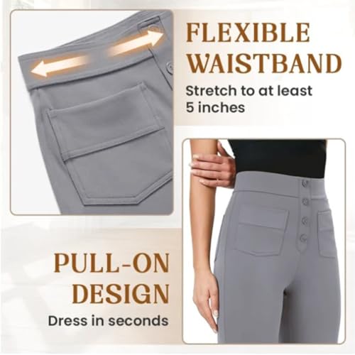 Flexipants - Women's Casual High Waist Stretch Pants, Flexi Pants for Women, Bloomydove Flexipants Women Petite3