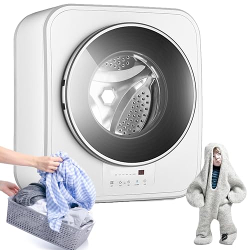 ylpddmm Asciugatrice Completamente Automatica da 3 kg,Lavaggio E Asciugatura a Rulli Intelligenti Lavatrice Integrata, Lavatrice Compatta e Asciugatrice Centrifuga per Appartamento, Casa, Dormitorio