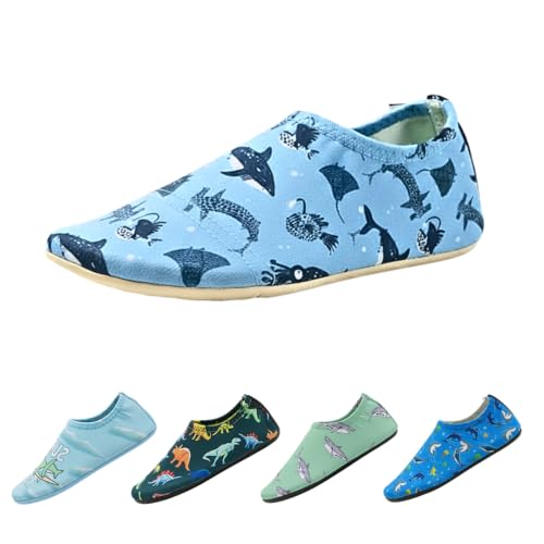 Slipstop Atlantis Junior Kids Water Shoes Non-Slip Aqua Socks with UPF 50+ Protection Quick-Dry Stretch Fit Lightweight & Safe Footwear for Children - M lightweight comfort fit for Beach & Swim