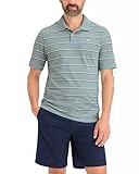 Dockers Men's Slim Fit Short Sleeve Polo, (New) Baldwin Tourmaline (Peach Bloom Multi) Stripe