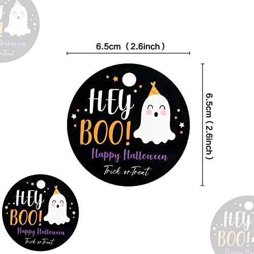 Etiquetas de papel de Halloween Blumomon: 50 tarjetas con cuerda de yute 3
