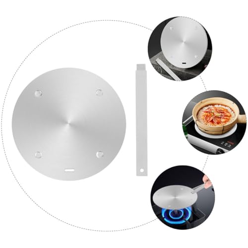 Toyvian Placa Guía Térmica de 30 CM en Acero Inoxidable para Cocinas de Gas y Eléctricas, Adaptador para Ollas de Cerámica y Hierro Disipación Uniforme de Calor - imagen 7