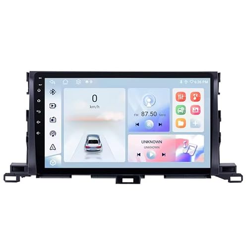 YRCTHEK For Highlander 2014-2018 Double Din 9 Inch Android 15 Car Stereo Bluetooth Car Radio Compatible Mobile Phone Mirror Link Steering Wheel Control FM/AM/RDS Backup Camera,4CoreWifi1G+16G