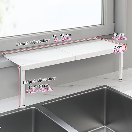Placa extensible para alféizar ajustable con soporte expandible multiusos 3