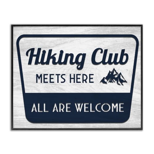 'Hiking Club Rustic Cabin Mountain Climbing'| Framed Giclee Art