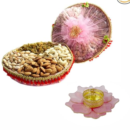 Haldirams-Nagpur-Dry-Fruit-Tokani-Small-400-g-with-Lotus-Medium-Diya-Free-Diwali-Greeting