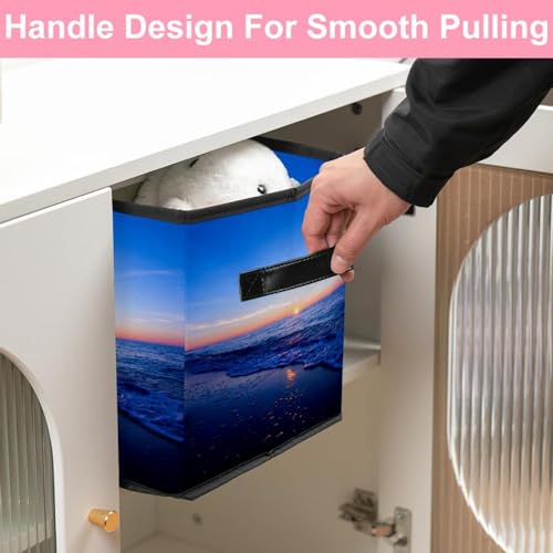 Boîte de rangement pliable en tissu cube pour optimiser les placards