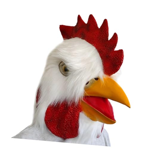 Masque coq pour Halloween et fêtes costumées : l'accessoire drôle en latex