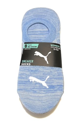 Puma Ladies Sneaker Liner Socks, 8-pair (Multi Color), 9.52