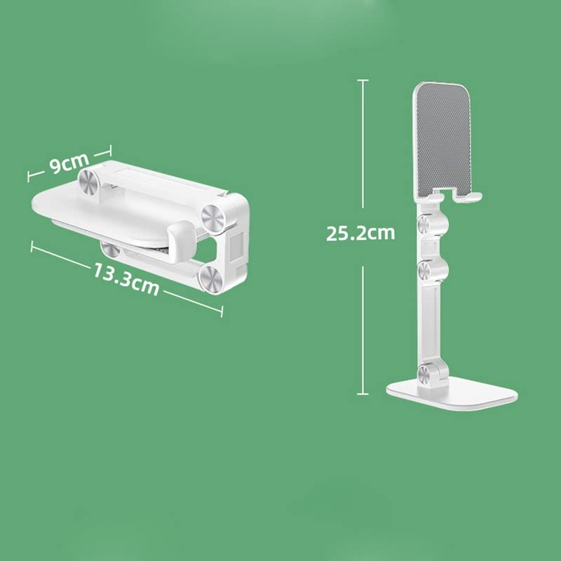 Support téléphone bureau pliable blanc pour smartphone et tablette réglable - 3