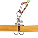 MLWSKERTY Spiral-Shaped Spring Octopus Deck Peg with Carabiner Hook Rope Buckle Tent Hook Plate Peg