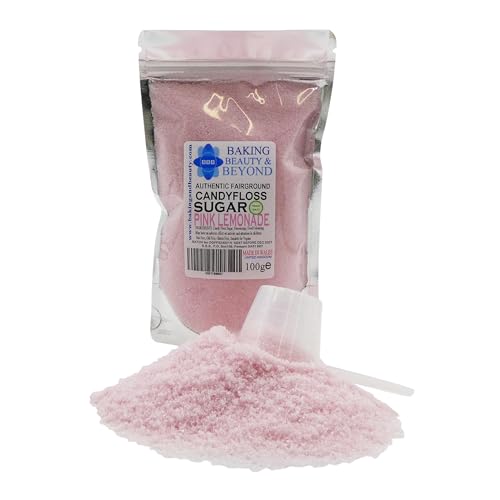 Baking Beauty and Beyond Premium Candy Floss Sugar 100g - Pink Lemonade Flavour