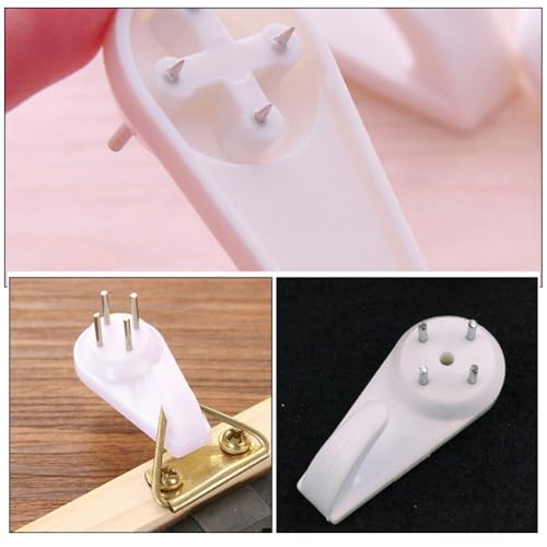 Image of HOMSFOU Strong Load-Bearing Picture Hooks 30pcs Wall Hangers for Concrete Walls