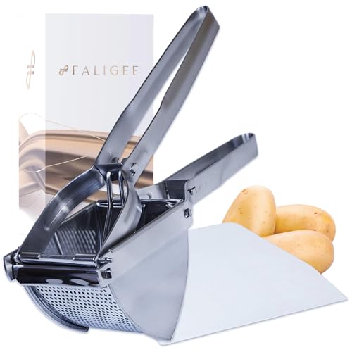 Faligee Schiacciapatate di alta qualità in acciaio inox – Spätzle per patate, verdure & Co. – Spätzle per spätzle in acciaio inox e lavabile in lavastoviglie