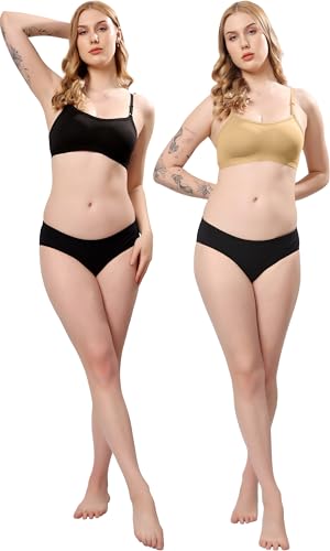 Image of London Hills Women's Cotton Sports Bra for Women Solid Bra Wireless & Non Padded Full Coverage Soft Hold Straps Super Combed Cotton Elastane Stretch Full Coverage Slip-On Active Bra