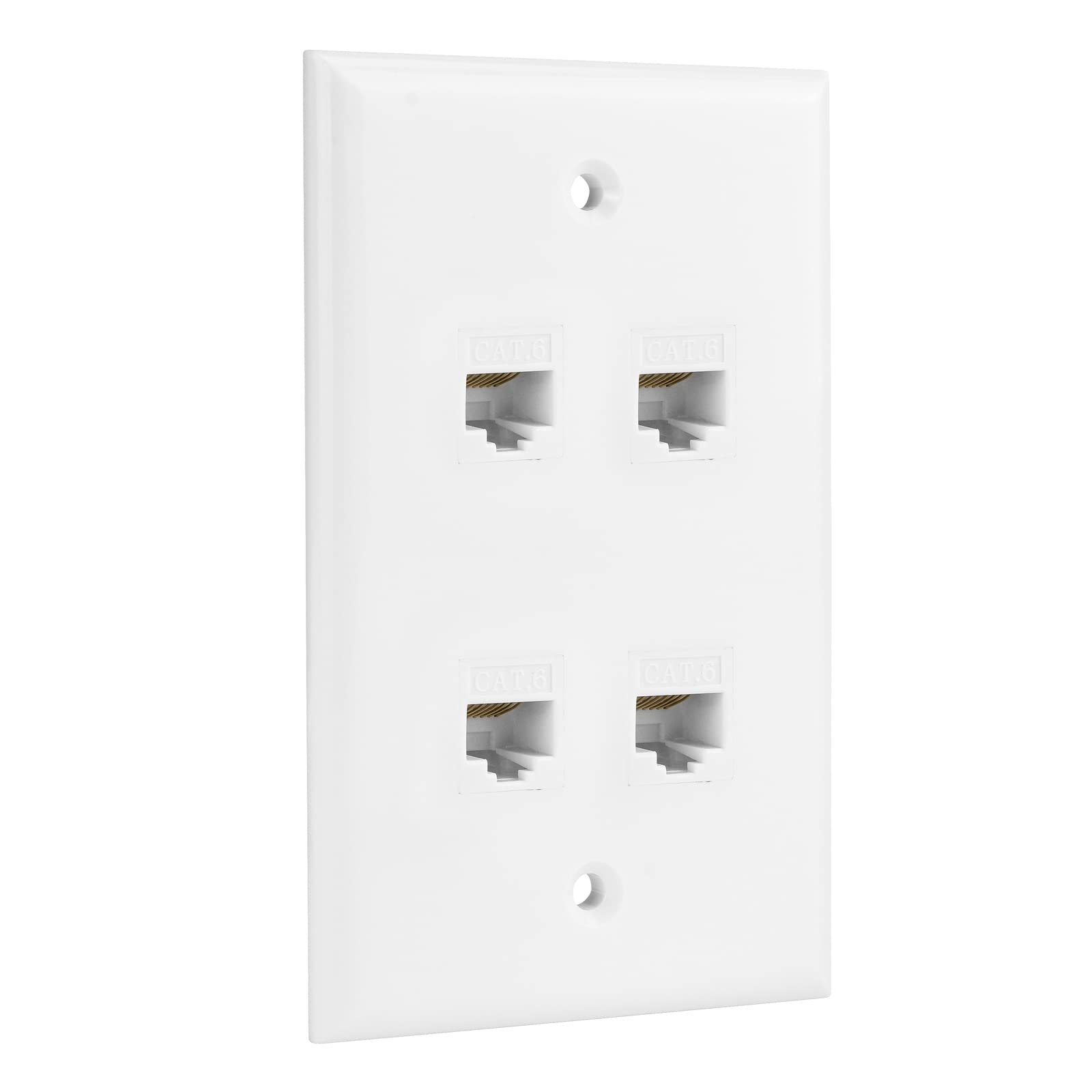 Plaque murale Ethernet, 4 ports Cat6 femelle vers femelle, prise murale RJ45 Keystone