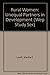 Produktbild Rural Women: Unequal Partners in Development (Wep Study Ser)