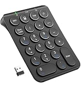 iClever テンキー ワイヤレス 2.4G 数字 キーボード パンタグラフ式 Type-C充電 超薄型 Tabキー付き 持ち運び便利 無線 ナンバーパッド 片手デバイス 高耐久 PC ノート...