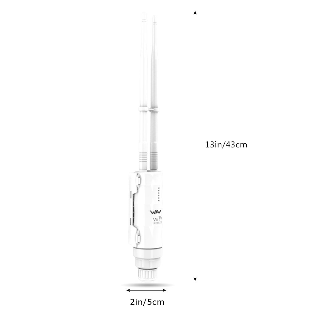 WAVLINK Point d'accès Wi-Fi AC600 Extérieur Double Bande 2.4+5G, Amplificateur WiFi avec 2 antennes, PoE Passif