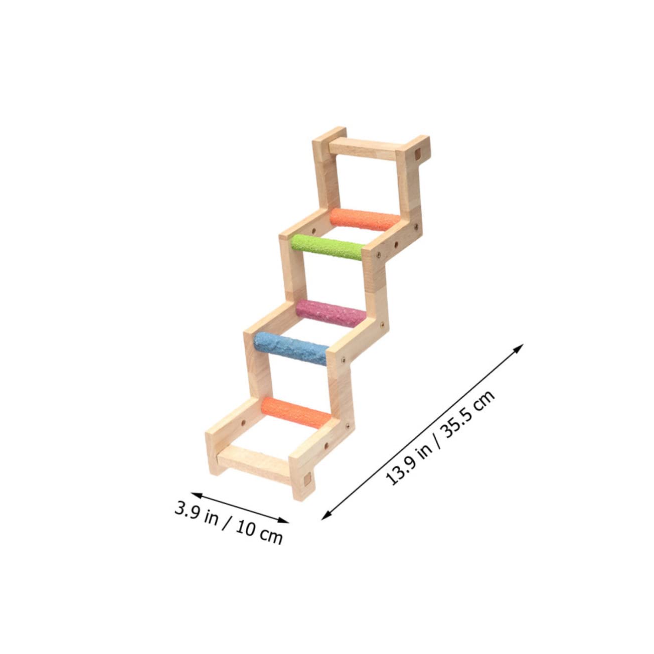 BESPORTBLE Bird Ladder for Parrots Cockatiels and Lovebirds Claw Grinding Climbing for Bird Cages Creative Exercise Stand Sturdy and Safe Design Random Color