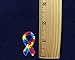 250 Small Autism Ribbon Stickers with Puzzle Pattern - Roll of Asperger’s Autism Awareness Stickers - Perfect for Events, and Fundraising