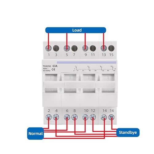 Panne de courant solution commutateur de transfert manuel double puissance disjoncteur 2P 63A