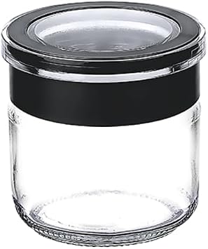 Cam Kavanoz, Cam Saklama Kab , S zd rmaz Kaplar Siyah, 300 ml