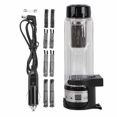 GLOGLOW Tetera Eléctrica para Auto 420ml Negro miniatura 1
