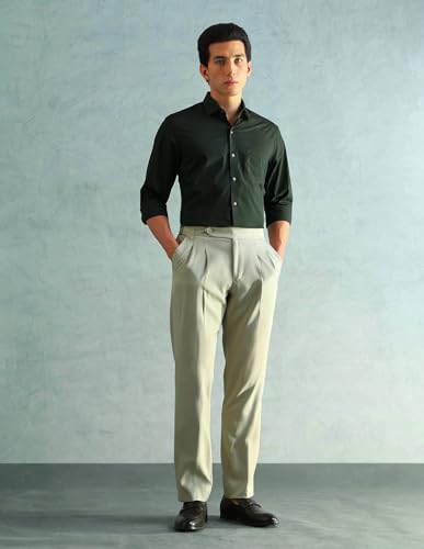 Image of Arrow Slim Fit Mens Formal Shirt - 100% Cotton, Breathable & Comfortable, Full Sleeves Shirts for Men
