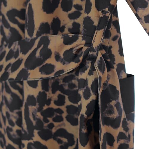 HZCX FASHION Mens Lightweight 2 Piece Kimono Robe With Shorts Leopard Swim Bathing Suit Cover Up Long Cardigan Summer Outfits4