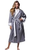 Turquaz Robes for Women - Luxury Warm and Heavy Plush Lined Bathrobe, Microterry, Cozy & Elegant Womens Robe