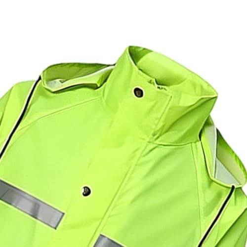 Poncho de lluvia impermeable unisex con cinta reflectante y cremallera 4
