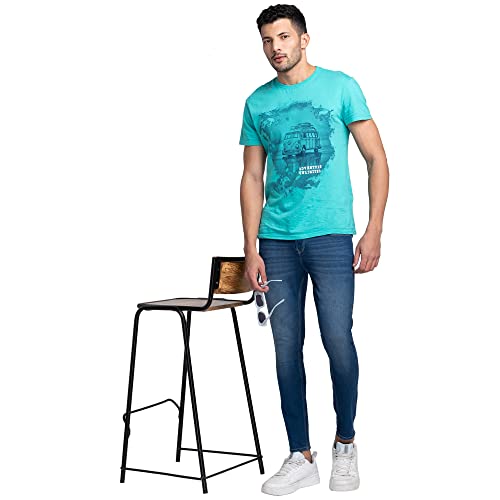 Image of Spykar Men's Kano Slim Fit Mid-Rise Jeans (Ankle Length)