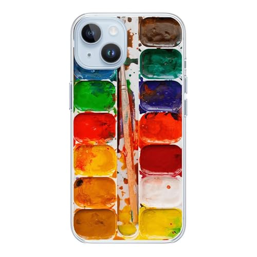 Paint Box Phone Case Paintbox Palette Case Watercolor Paints And Brush Creative Case Shockproof Tpu Protective Cases Colorful15pro