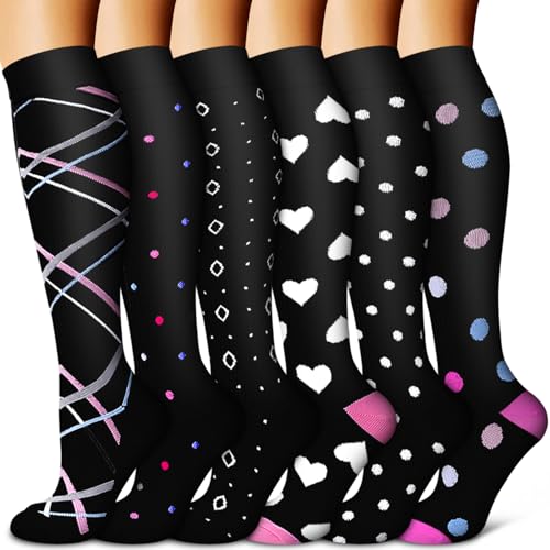 Image of Copper Compression Socks for Women & Men (6 pairs) - Best Support for Nurses, Running, Hiking, Recovery