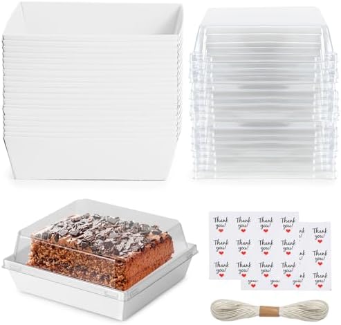 Aazon.co: 100pack Charcuterie Boxes With Clear Lids,Square Disposable