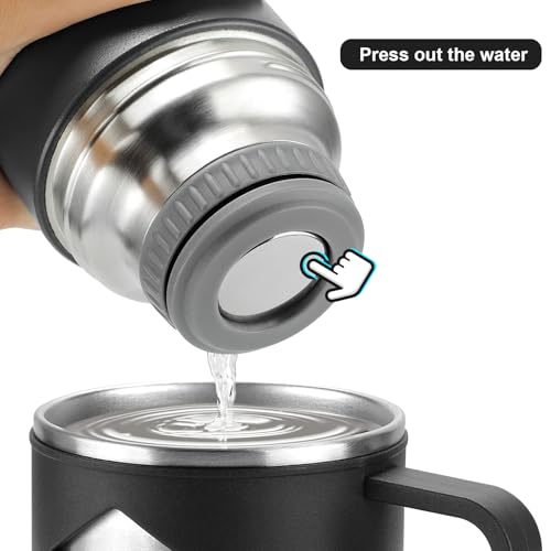 700ml Vacuum Insulated Flask | Stainless Steel Thermo Bottle with Cup for Hot and Cold Drinks (Black, Single) - Image 5
