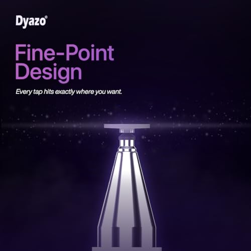 Dyazo Aluminum Super Light Weight Capacitive Stylus Pen for Touch Screen Devices with Fine Point Disc Compatible with All iOS and Smart Android Phone & Tablets Non Magnetic (White) - Image 5