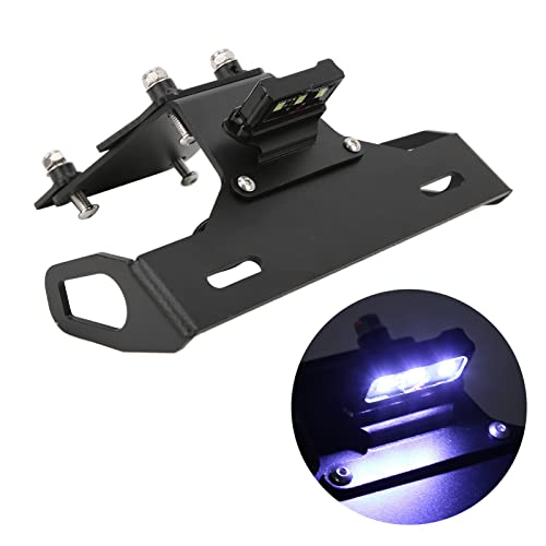 EBTOOLS Portatarga Moto Staffa Nera in Acciaio al