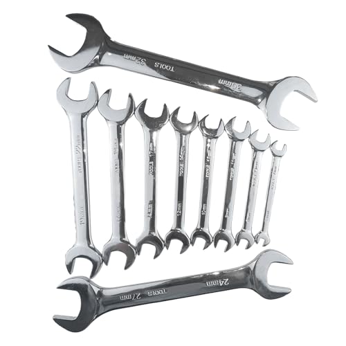 Itonash 10PCS Open End Wrench Set, Carbon Steel Double Head Wrench with Precise Forged Ends for Car Repair Home Maintenance Industrial Use 5.5mm to 32mm