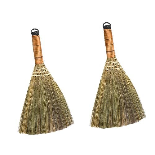 NOLITOY Natural Material Small Broom Wood Desktop Cleaning Broom Dustpan and Kit