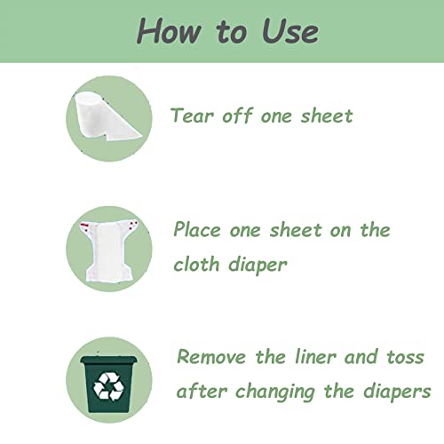 Babygoal Baby Cloth Diaper Liners, Biodegradable Viscose Bamboo Liners For Cloth Diaper Nappy 2 Pack(200 Sheets) 2Bbt01 #TOP5