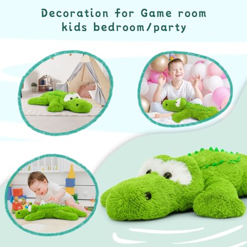 Image of Tezituor Alligator Stuffed Animal, 28 inch Large Stuffed Crocodile Plush Toy, Soft Alligator Plush Pillow for Boys Girls