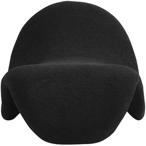 Sillón Curvo Piel Sintética Negro miniatura 4