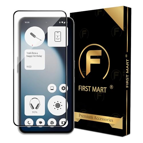 Image of FIRST MART Military-Grade Gorilla Tempered Glass Screen Protector Compatible For Nothing Phone 3a Lite 5G (6.77 Inch) With Easy Installation Kit| Edge To Edge Coverage |Black