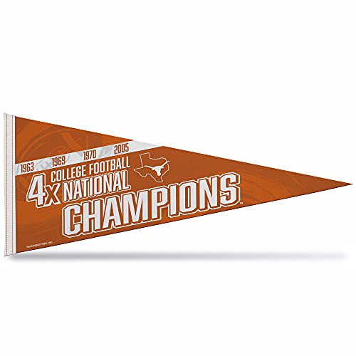 Rico Industries NCAA Texas Longhorns Multi Champ 12" x 30" Felt Wall Décor Pennant - Great for Home/Bed Room/Man Cave Décor