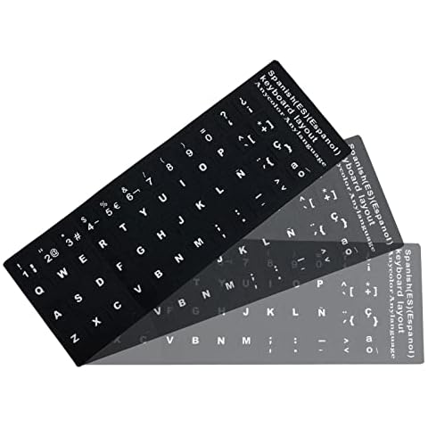 Pegatinas para Teclado Español, Letras Blancas Cover