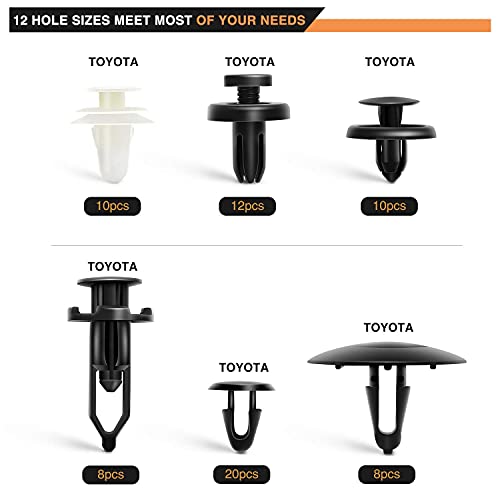 GOOACC-166-Pcs-Car-Retainer-Clips-Screw-Grommets-12-Most-Popular-Sizes-Applications-for-GM-Toyota-Honda-Nissan-Mazda-Bonus-Fastener-Remover