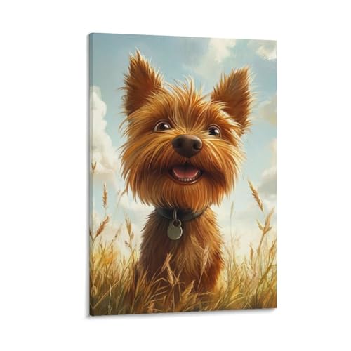 Décoration murale Yorkshire Terrier tableau impression sur toile 40x60