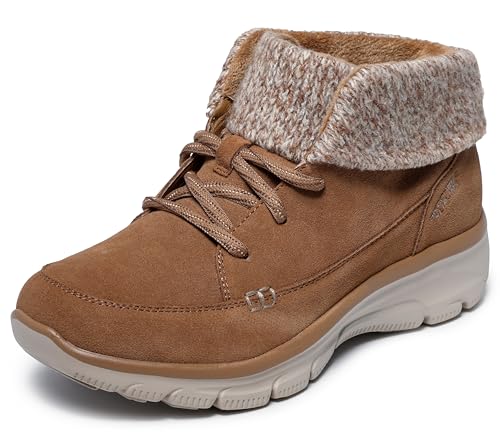 Skechers Women's Easy Going-Fall Odyssey Hands Free Slip-Ins Ankle Boot, Chestnut, 9